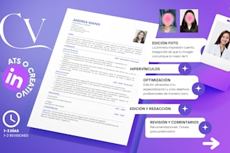 redacto, diseño y optimizo tu CV, resume y curriculum vitae