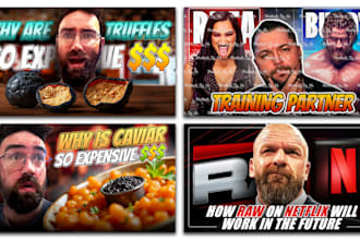design creative youtube thumbnail for you