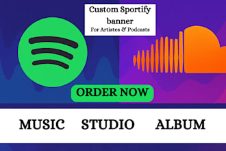 your sportify banner soundcloud album cover music promotion within 4hours