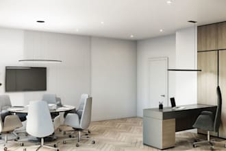renovate 3d office,  workspace, render showroom, redesign studio interior, dwg