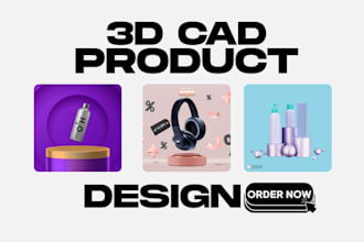 do 3d cad design, 3d product design, 3d cad modeling, rendering using solidworks