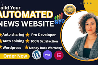 design professional automated news website auto blog for passive income