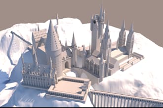 design 3d miniature building terrain dnd landscape miniature, model, temples stl