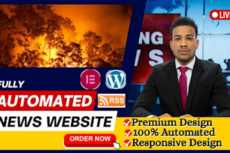 design wordpress news website automated news website google news with blog panel