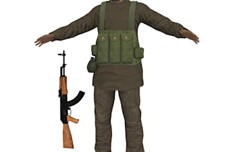 game optimized 3d character model for ue5, unity daz3d, 4k texture, rig, animate