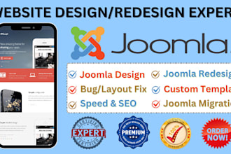 build responsive joomla website joomla template, redesign joomla website for you