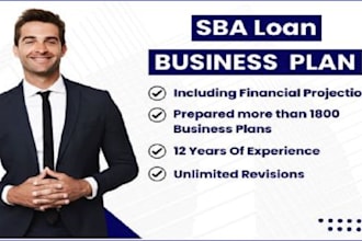 create a professional sba business plan for startups and loan approval