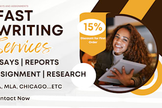 write research reports, online assignments, projects and summaries in apa mla