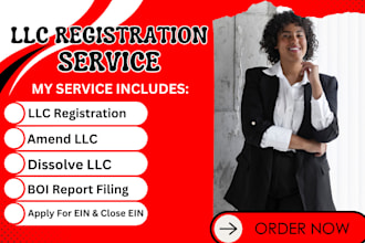 register US llc, dissolve llc,amend llc, apply for ein, close ein, boi report