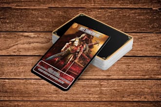 design custom card template trading card template card frame or board game