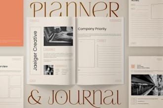 design journal planner notebook gratitude personal diary cover interior page