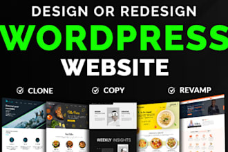 design redesign build copy clone fix or revamp using elementor pro