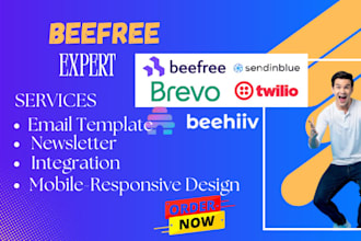 design newsletter and email  template with befree, convertkit and twilo