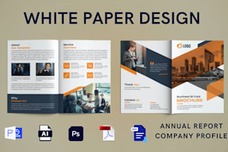 create company profile, proposal, annual report, brochure and white paper