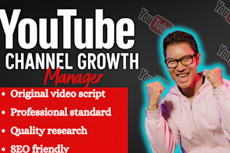 do youtube script writing for history, documentary crime, cash cow, manga videos