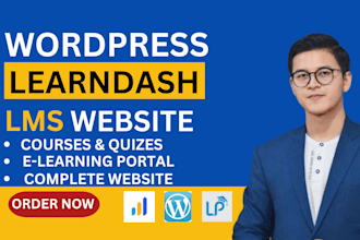 develop custom e learning website, lms, online course, educational portal