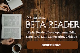 be sensitivity beta reader, alpha reader, developmental edit, structural edit