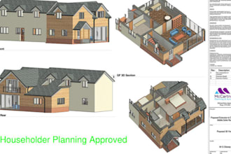 do UK planning permission and building regulation drawings with calculations