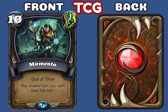 design trading card game template tcg card illustration table top card game