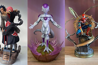 do resin 3d printing and painting job for action figures dnd miniature figurine