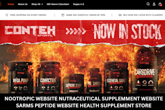build amazing nootropic website nutraceutical supplement website sarms peptide