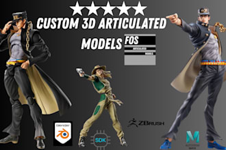 create a detailed 3d bjd ball jointed doll action figure or toy for 3d print