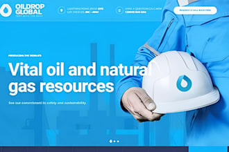 build oil and gas company website, wordpress website, heating oil website