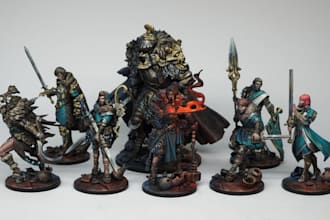 paint your dnd miniature warhammer 40k tabletop stl base model on a highl level