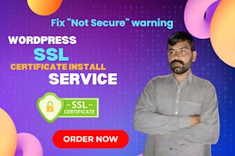 wordpress SSL certificate installation, fix not secure warning, free ssl