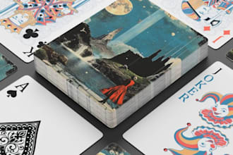 create card game design flash card playing card board game tcg card illustration