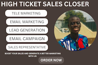 be your high ticket sales closer sales rep sales agent b2b lead generator
