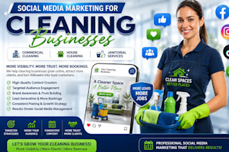 do social media marketing for commercial cleaning house cleaning janitorial