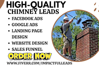 generate chimney cleaning leads gutter cleaning commercial cleaning landing page