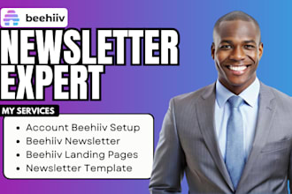 setup beehiiv newsletter beehive landing page, design beehiiv ai email template