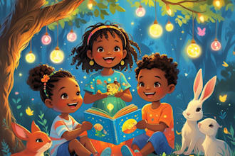 do african american children story book illustration, kids book, book design kdp