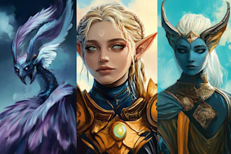 draw a fantasy character portrait for you