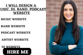 create music website for musicians, artists, dj, band, producers, studio