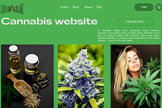 design a cbd website cannabis website cannabis cbd marijuana website cbd website
