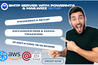 build SMTP server with powermta and mailwizz setup