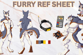 draw furry reference sheet furry ref sheet furry character furry art fursona oc