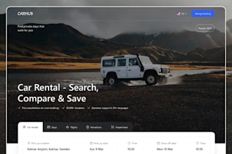 design car rental website, rental website taxi booking limousine