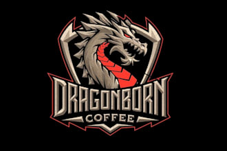 create high quality and beautiful dragon logo  design