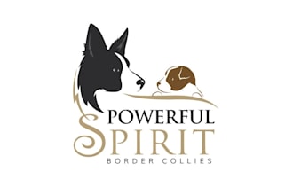create powerful loving dog breeder logo