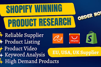 do shopify winning product research high ticket usa uk eu dropshipping supplier