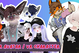 custom vrchat avatar 3d model furry avatar fursona vr character vrc nsfw