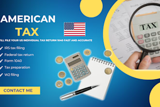 file your US individual tax return 1040 fast and accurate