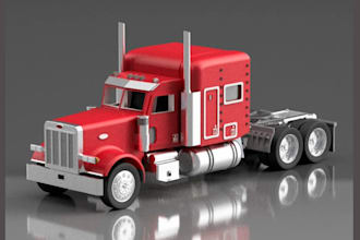 3d truck model toy design cad design car modeling car body part for 3d printing