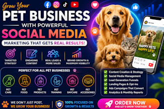 do social media marketing for pet care pet grooming dog training pet products