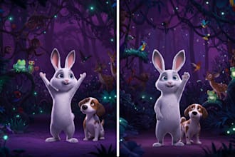 draw animal illustration story book cartoon character kid stories children book