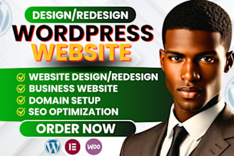 design a fully custom, responsive wordpress website with SEO, 30 days support